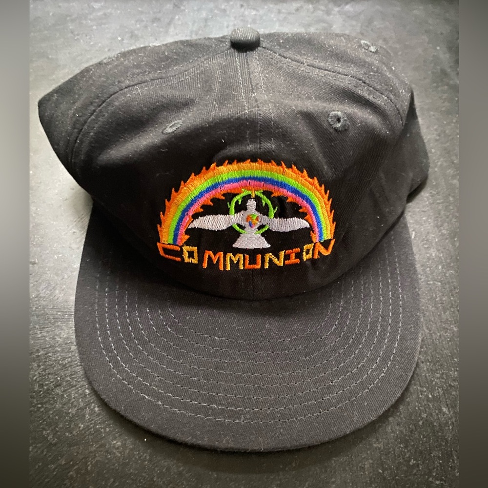 Communion tattoo shop hat. Fits a bit small. More like dad had fit